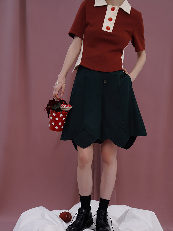 茜色の文学少女レトロポロニット