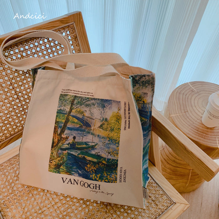 Fishing in the Springトートバッグ