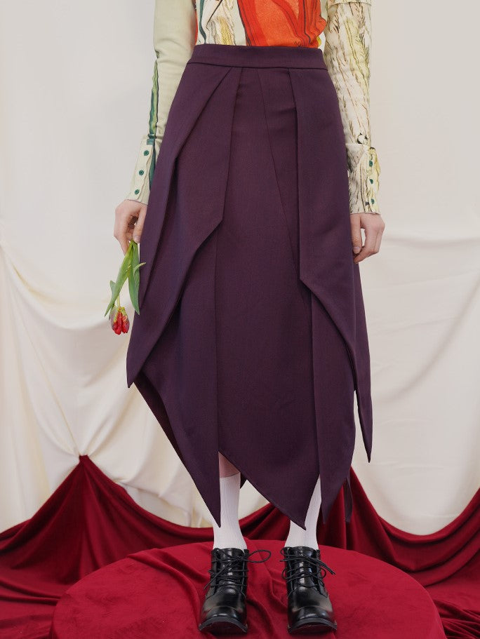 折り紙を折ったロングスカート