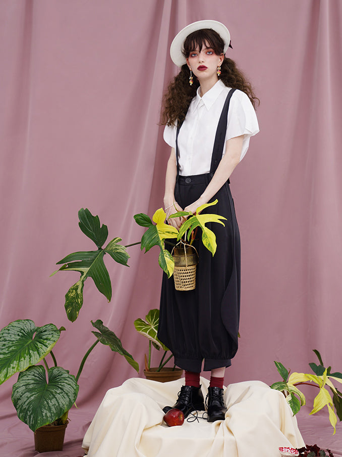 童話物語のお嬢様ストラップワイドパンツ