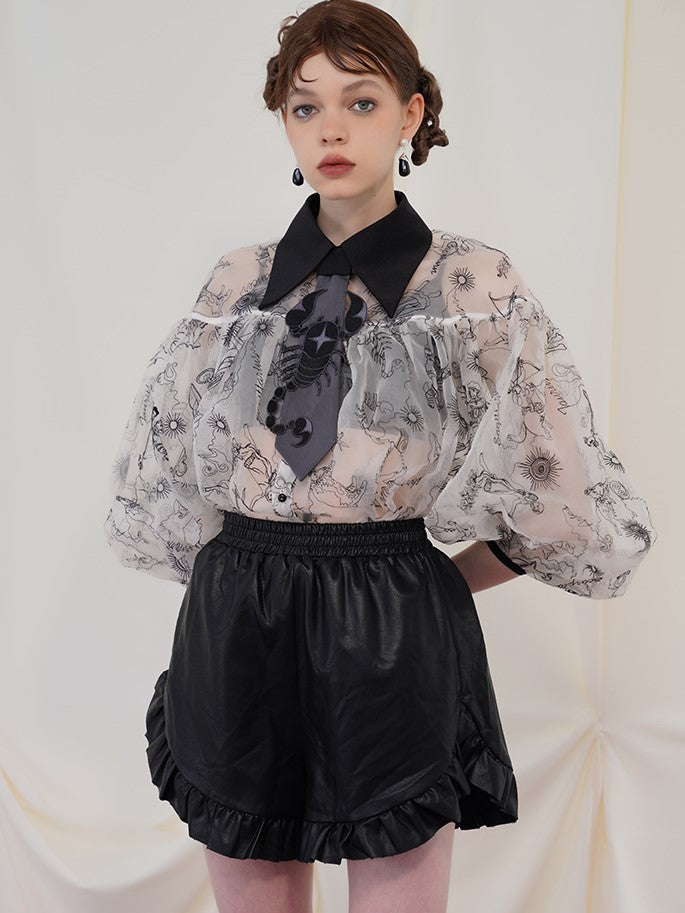 さそり座の刺繍ネクタイ