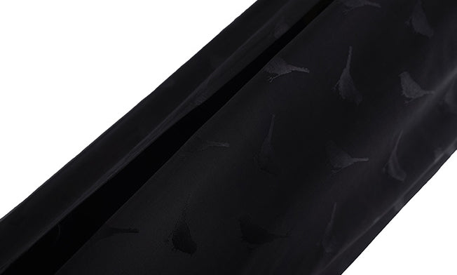 濡羽色の鵲模様チャイナロングワンピース