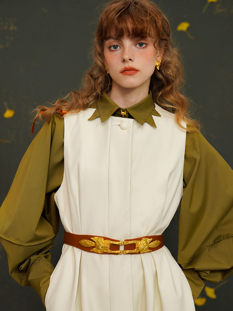 金狐の留め具のウエストベルト