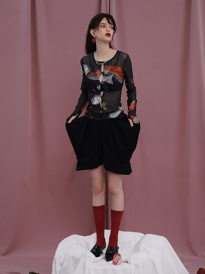 童話少女のドレープショートパンツ