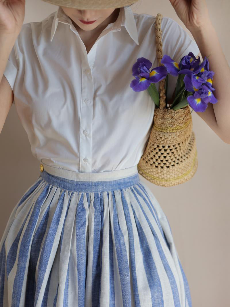 貴婦人ホワイトクラシカルブラウス