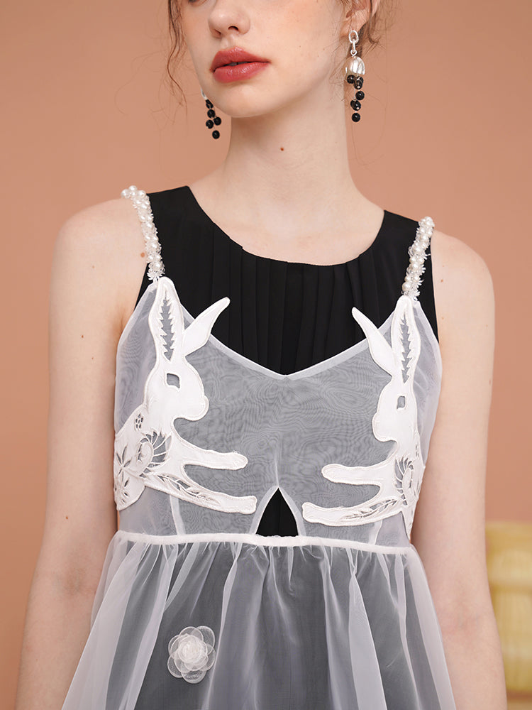 童話少女のノースリーブロングワンピース