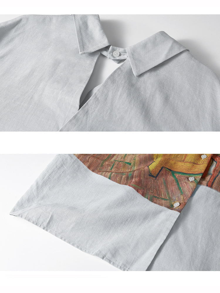 ファン・ゴッホの寝室のパッチワークブラウス