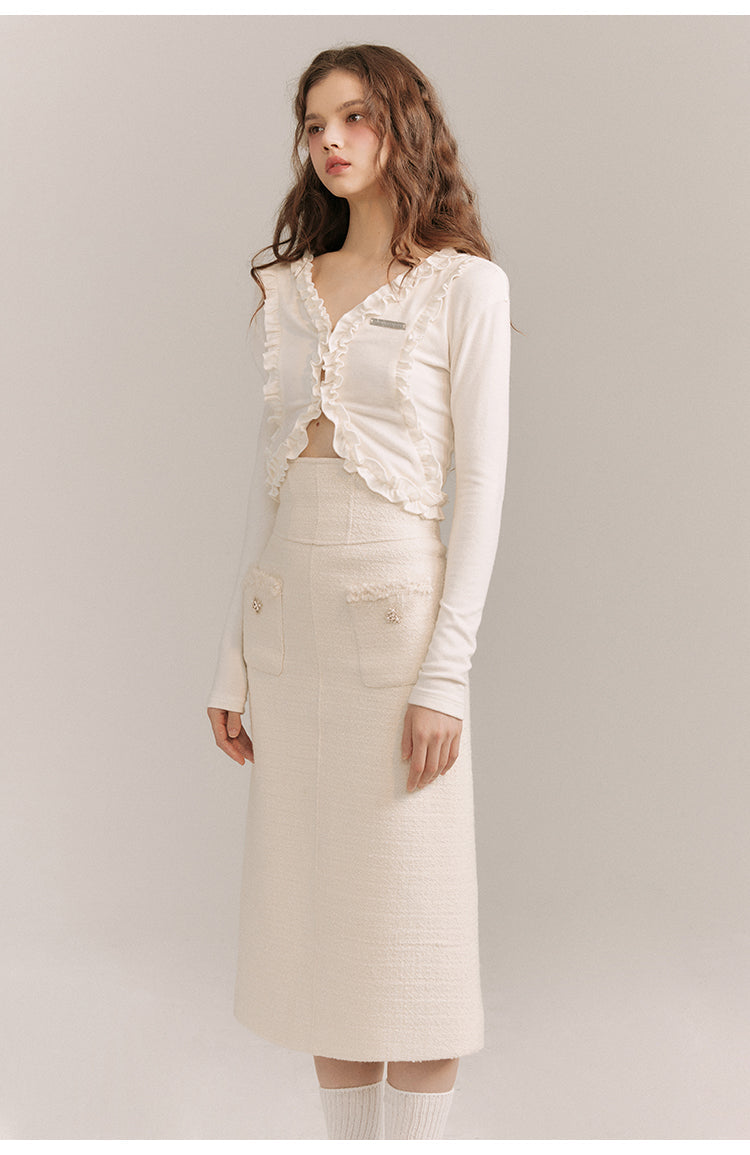 夢みるお嬢様のウールジャケットとウールハーフスカート