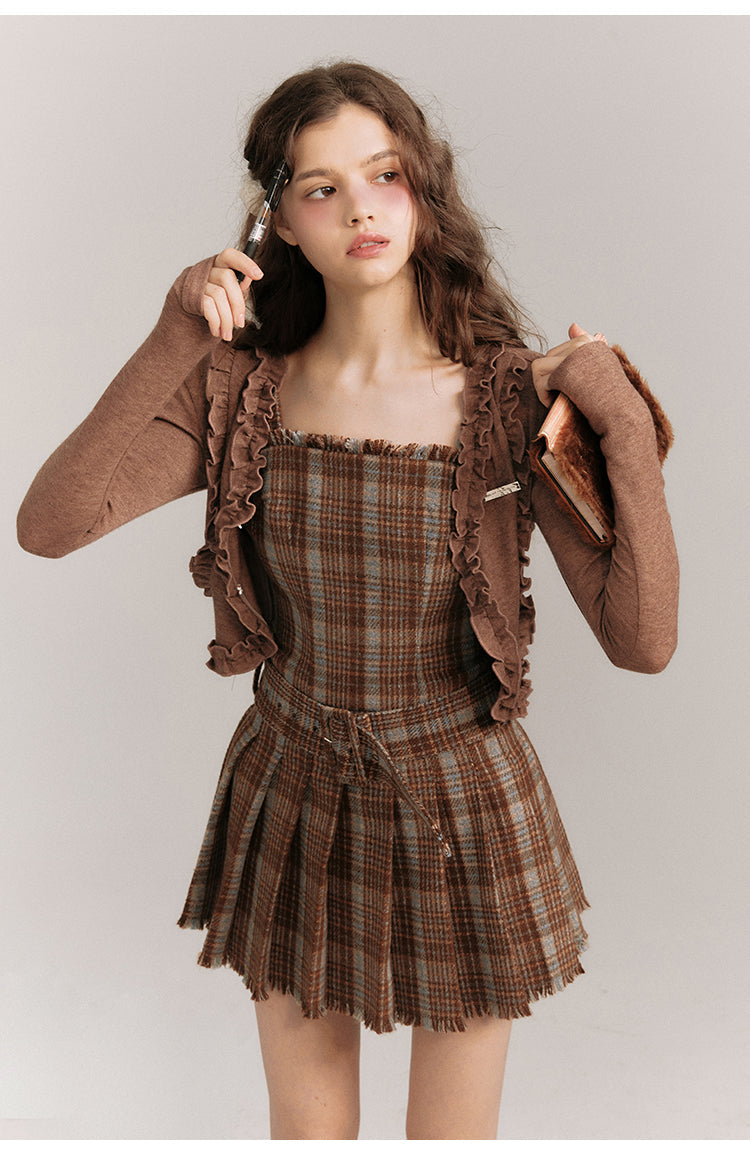 英国のお嬢様のツイードジャンパースカート