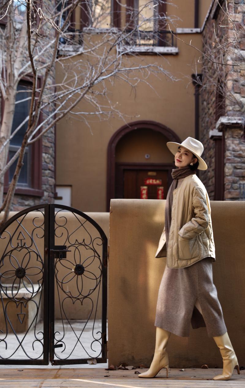 淑女のためのウールニットマフラー