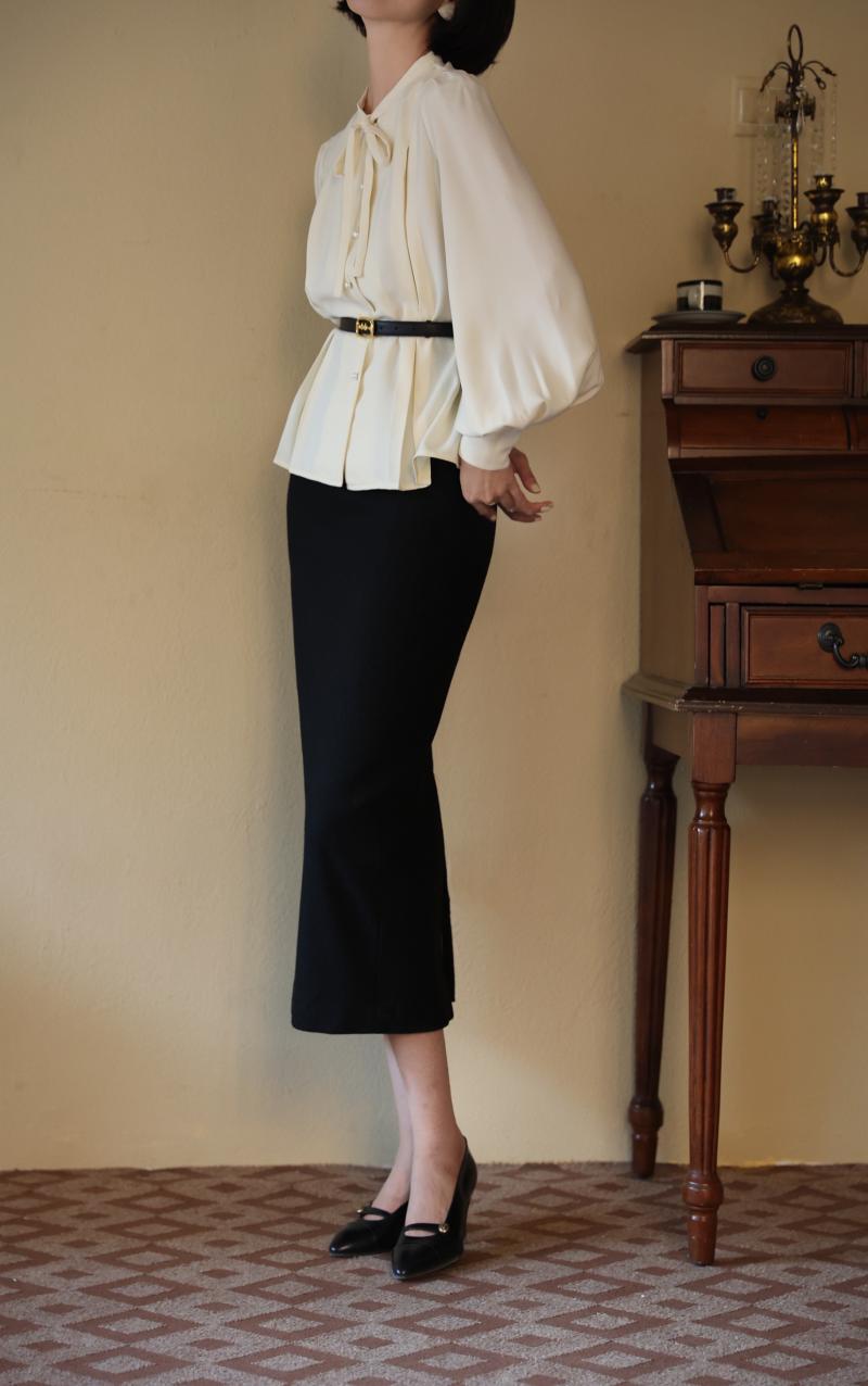 貴婦人クラシカルリボンブラウス