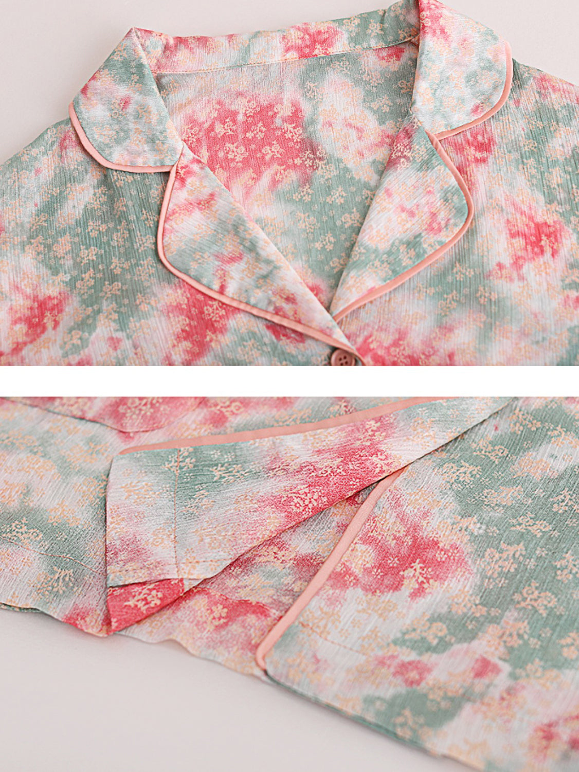 鴇色に滲んだ抽象画ルームウェア