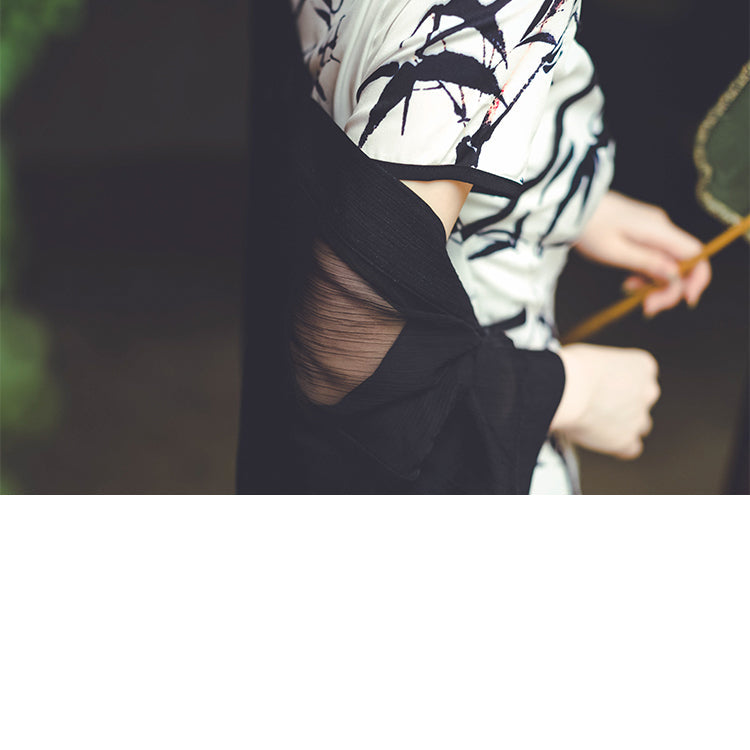 花柄羽織りのロングカーディガン