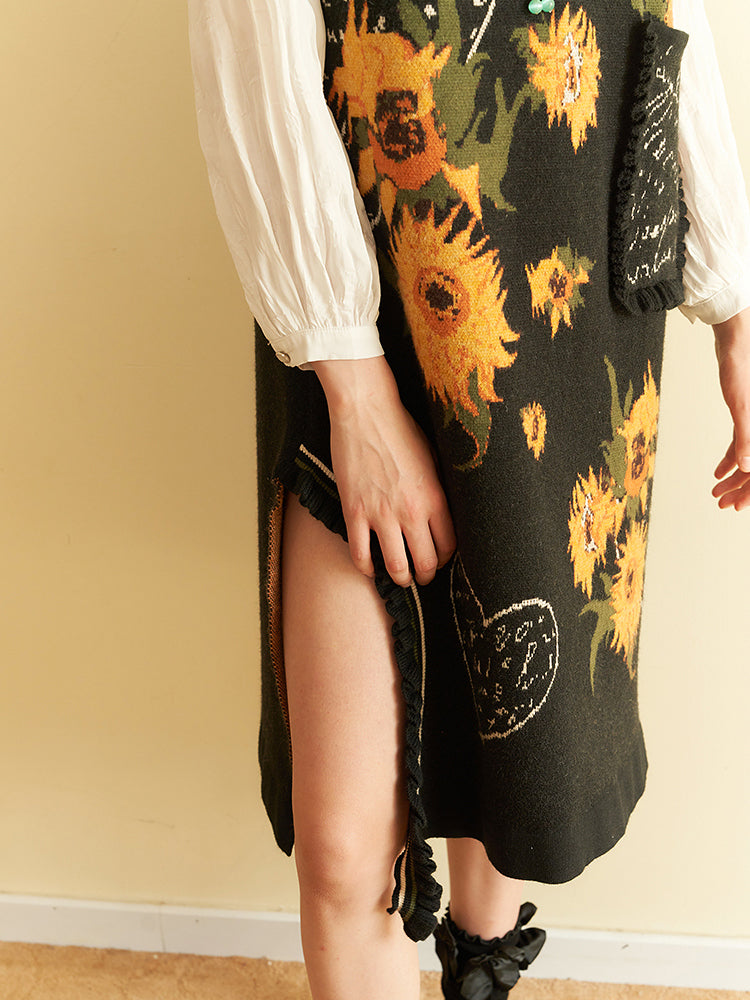 向日葵とテオへの手紙のニットワンピース