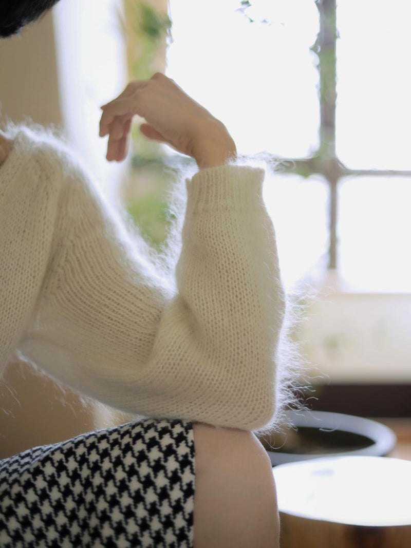 貴婦人レトロモヘアカーディガン