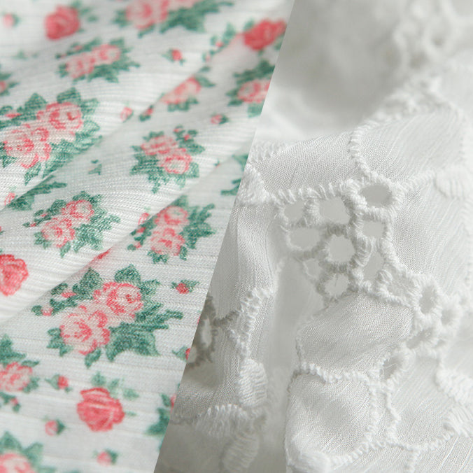 牡丹の花群集フレンチブラウス