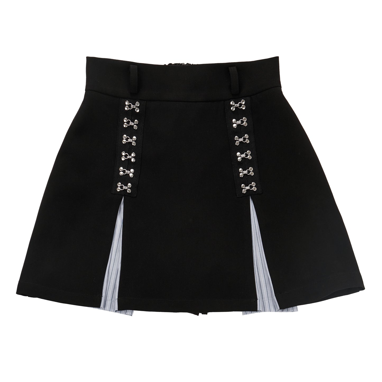 Black and Blue Striped Literary Girl Tops and Bottoms