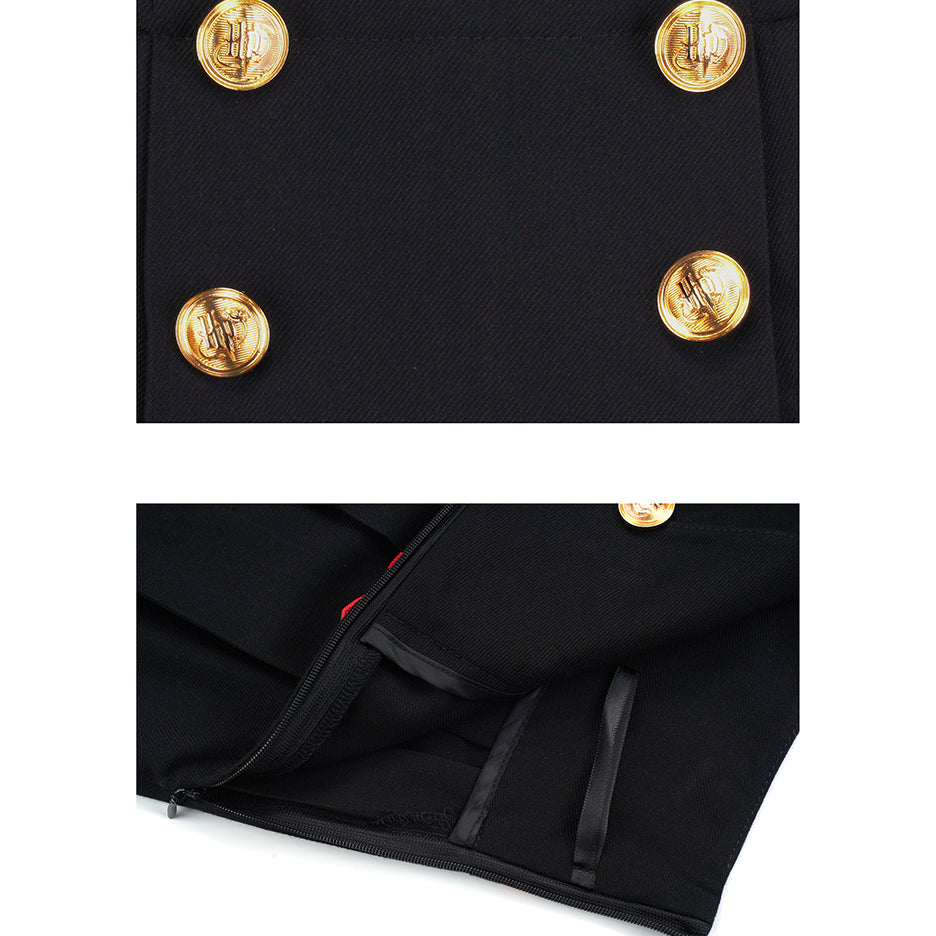 魔法学校の刺繍ショートプリーツスカート