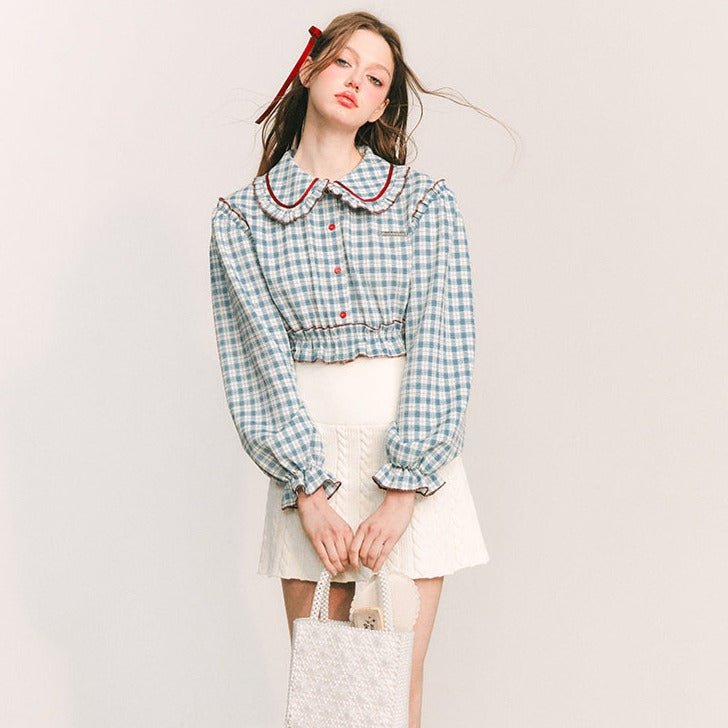 Sapphire Blouse Sapphire Check Shirt French Pure Desire