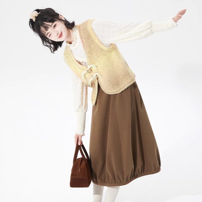 Shallot Tailored Merino Wool Vest Sweater Jacket