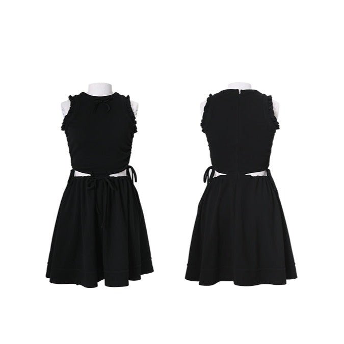 Sporty dress Waffle cutout sports dress