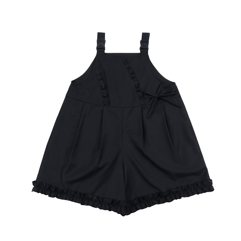 Sweet and cool black overalls