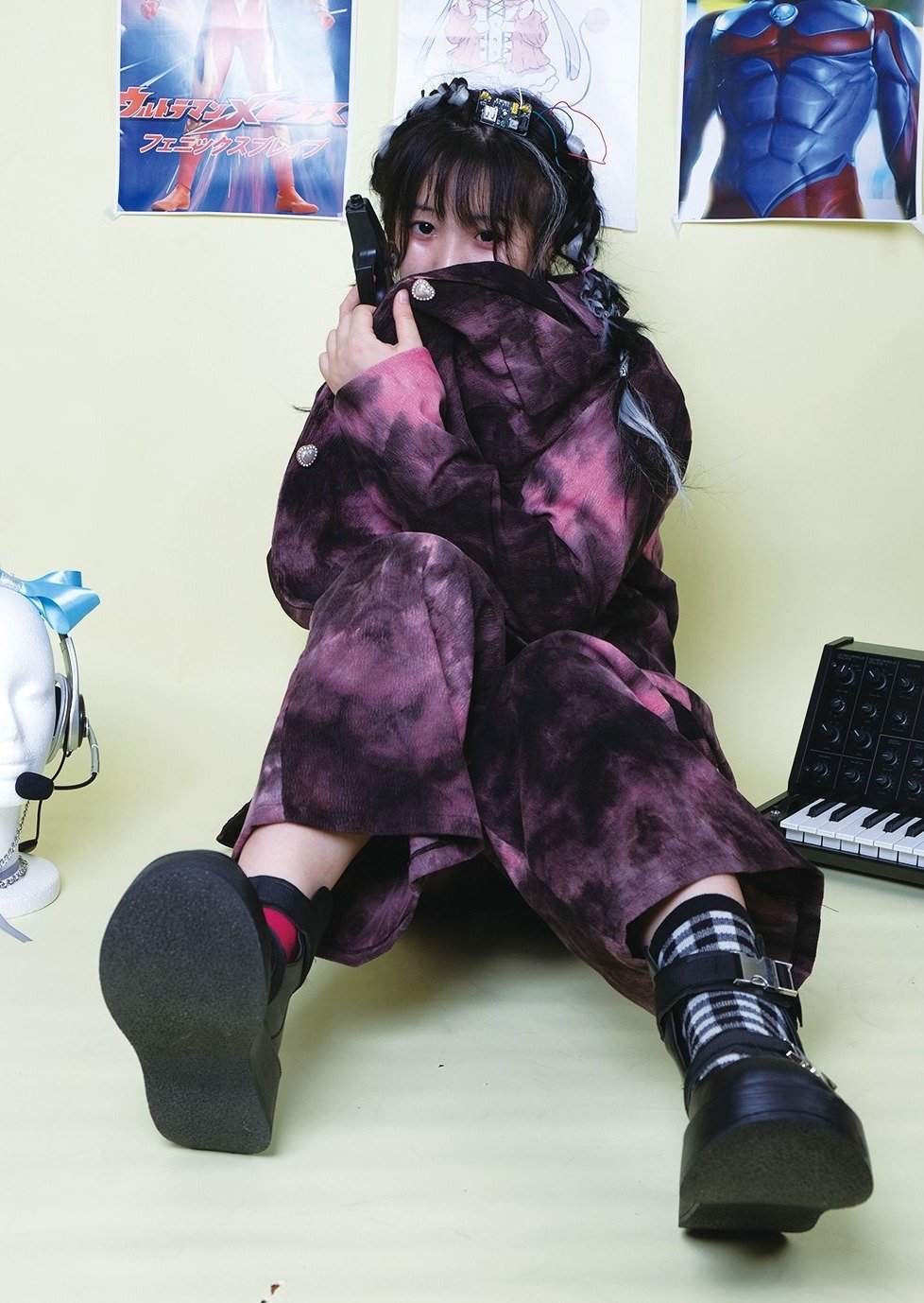 Sweetheart black powder futuristic tie-dye setup