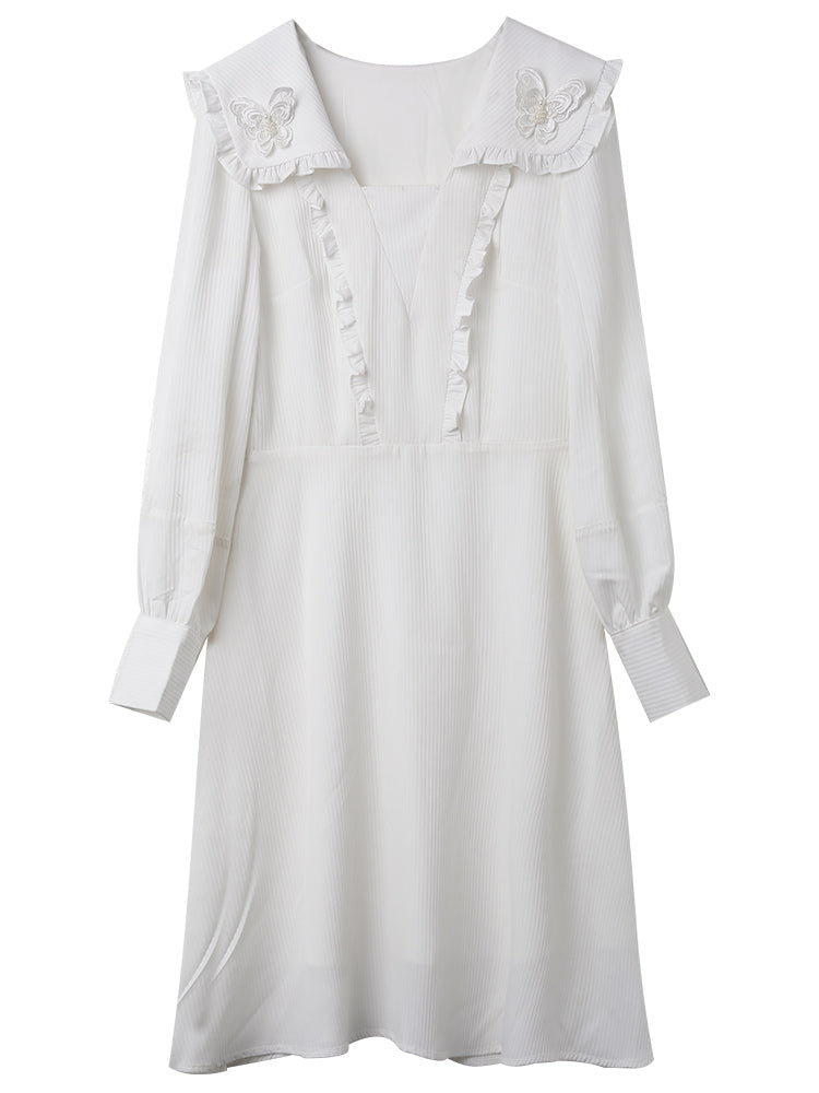 皓皓と輝く満月色ワンピース