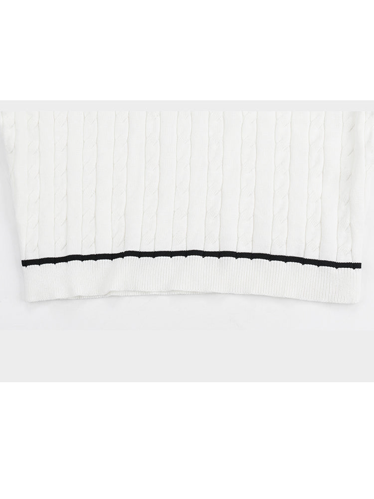 魔法学校の刺繍ニットポロシャツ