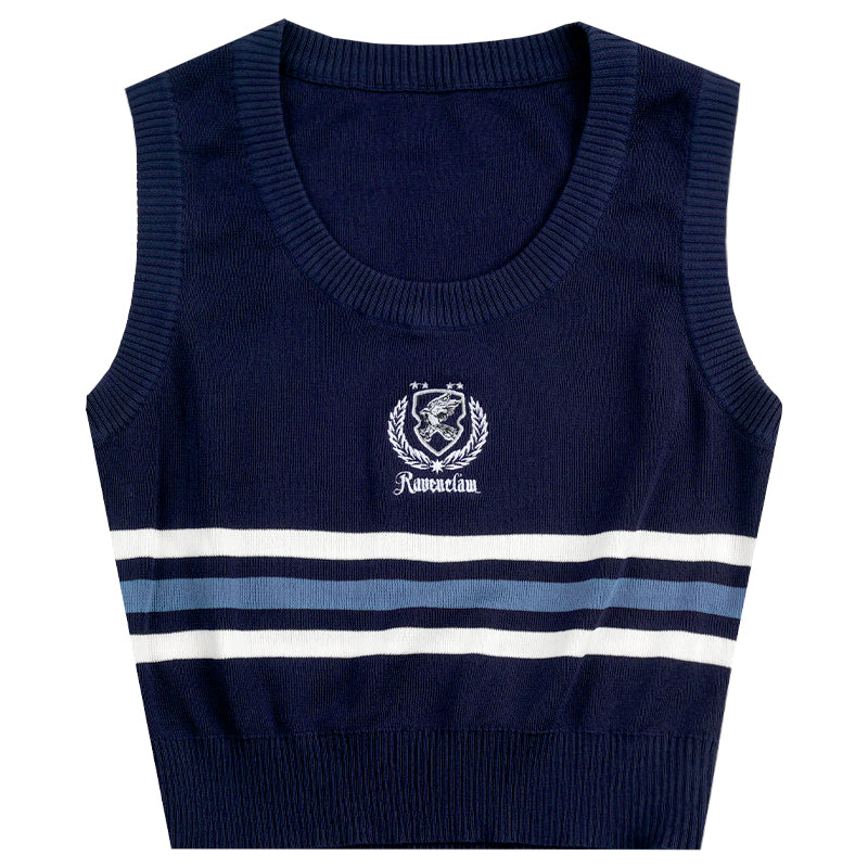 魔法学校の刺繍ニットベスト