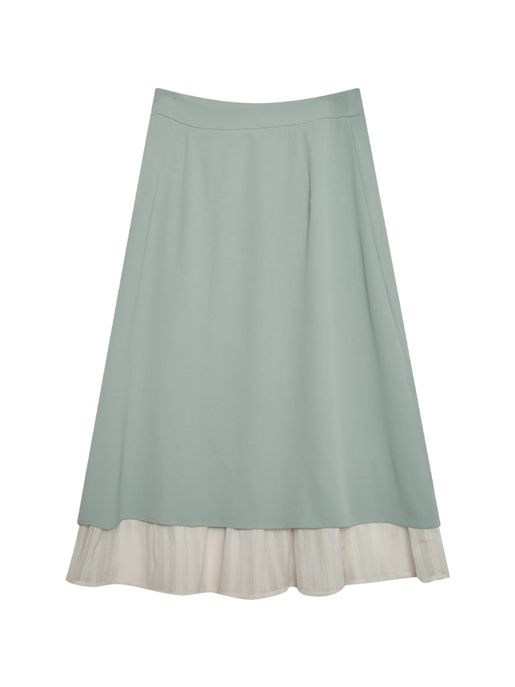 湖面の水面色フレンチスカート