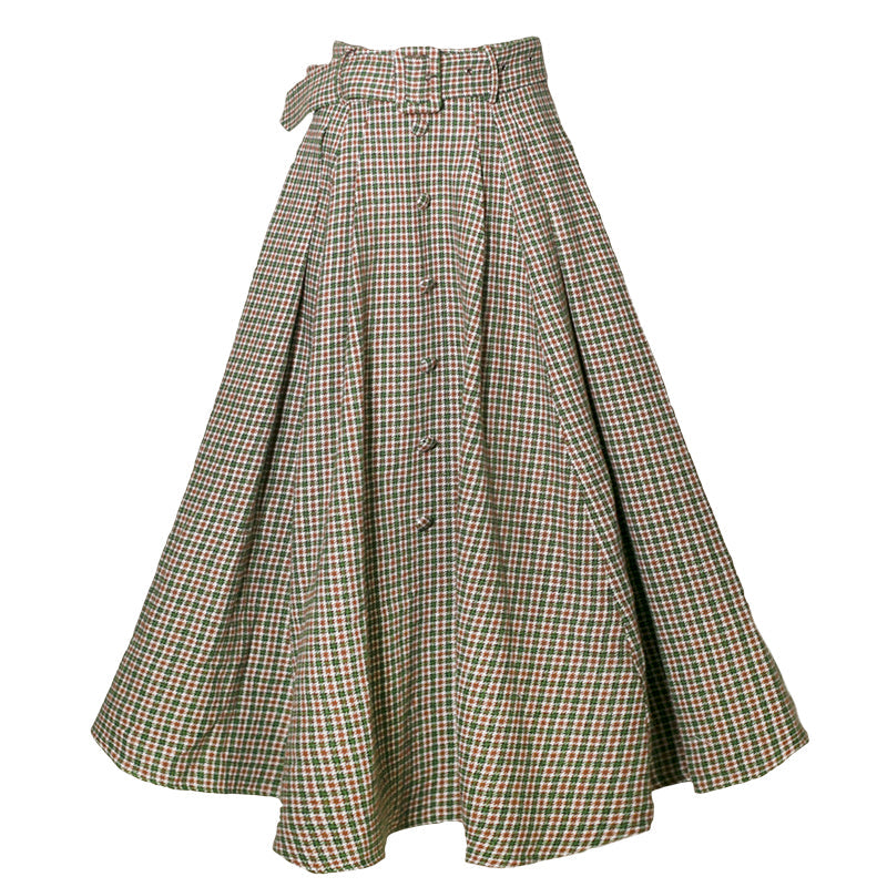 千鳥格子縞レトロアンブレラスカート