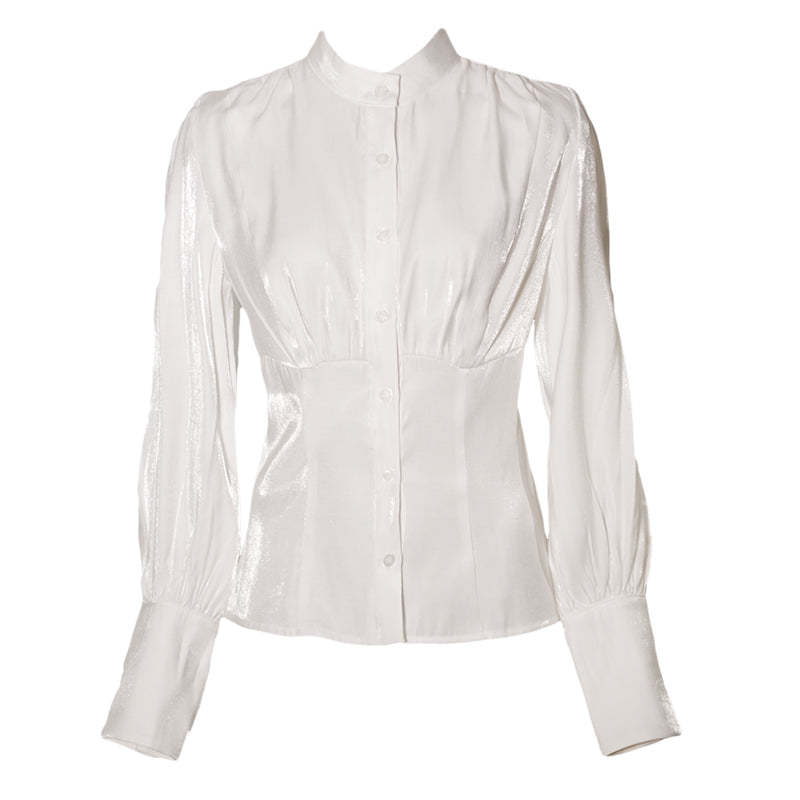 白銀の貴婦人ハイネックブラウス