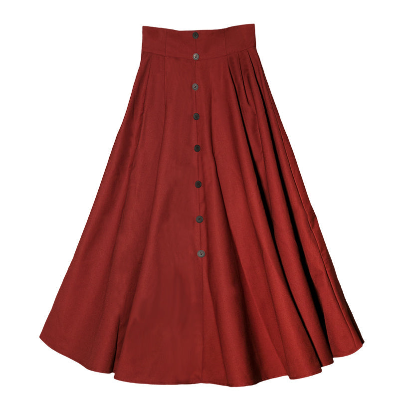 葡萄酒色レトロアンブレラスカート
