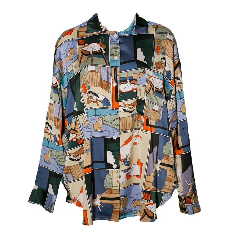 漫画描画のレトロシャツ