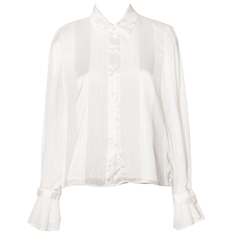 純白のお嬢様の星屑ブラウス