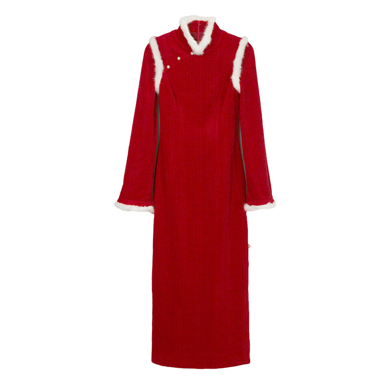 唐紅のお嬢様のチャイナワンピース