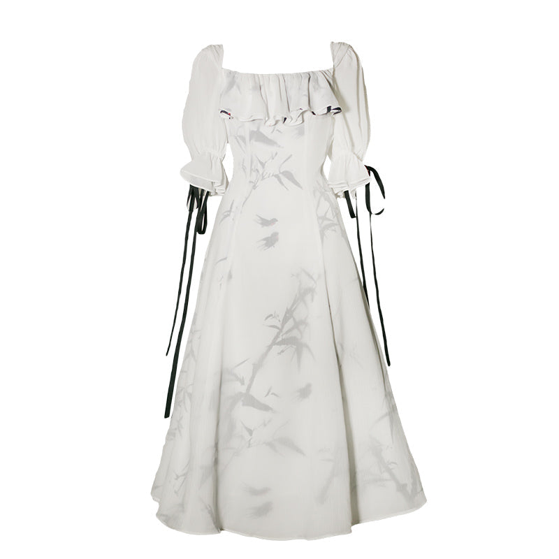 月影の水墨画ワンピース