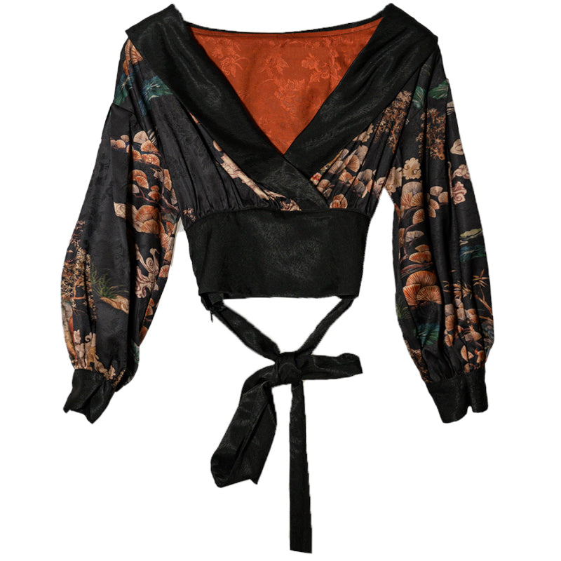 吉祥文様の花魁トップス