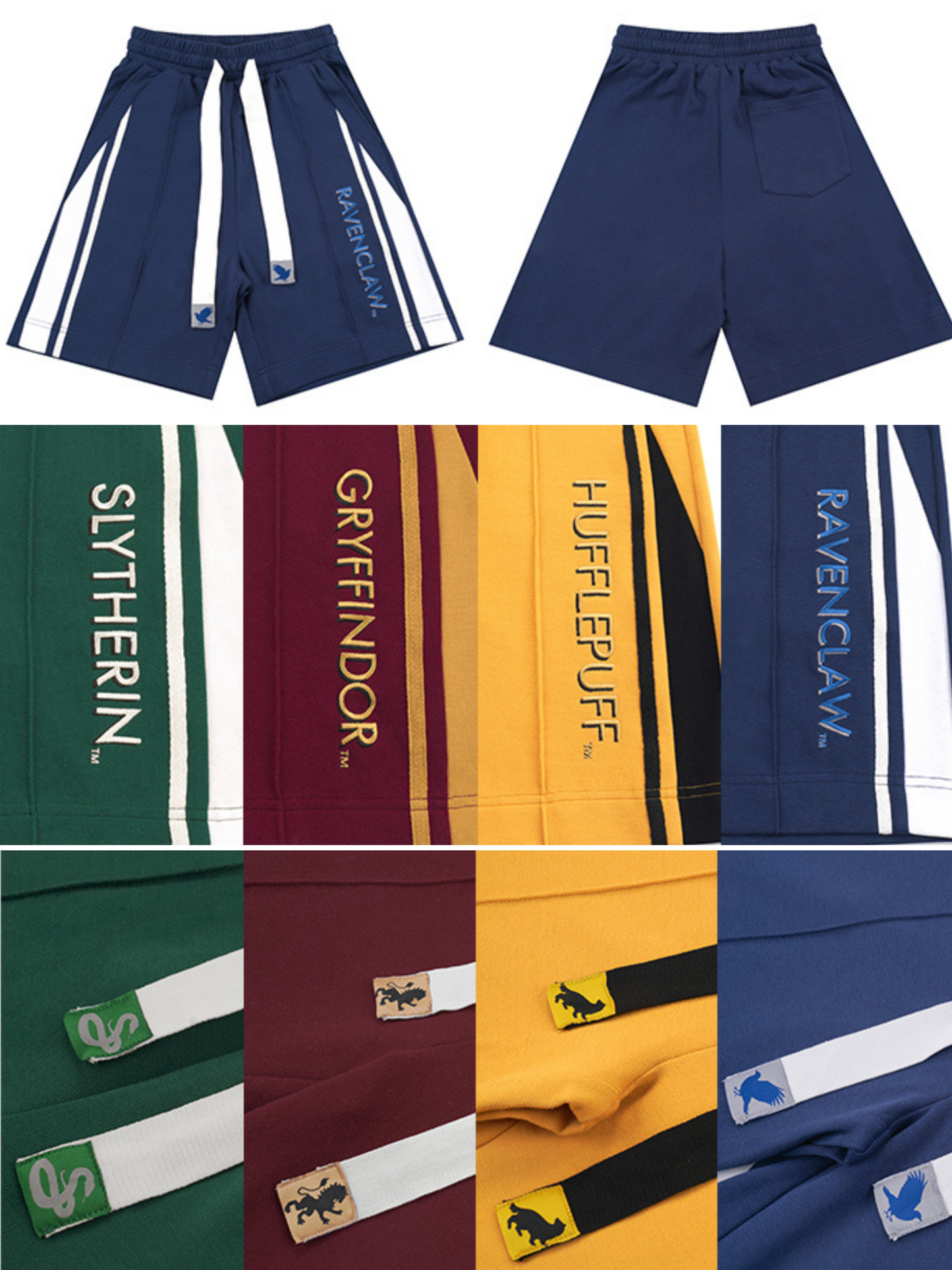 魔法学校の刺繍スウェットハーフパンツ