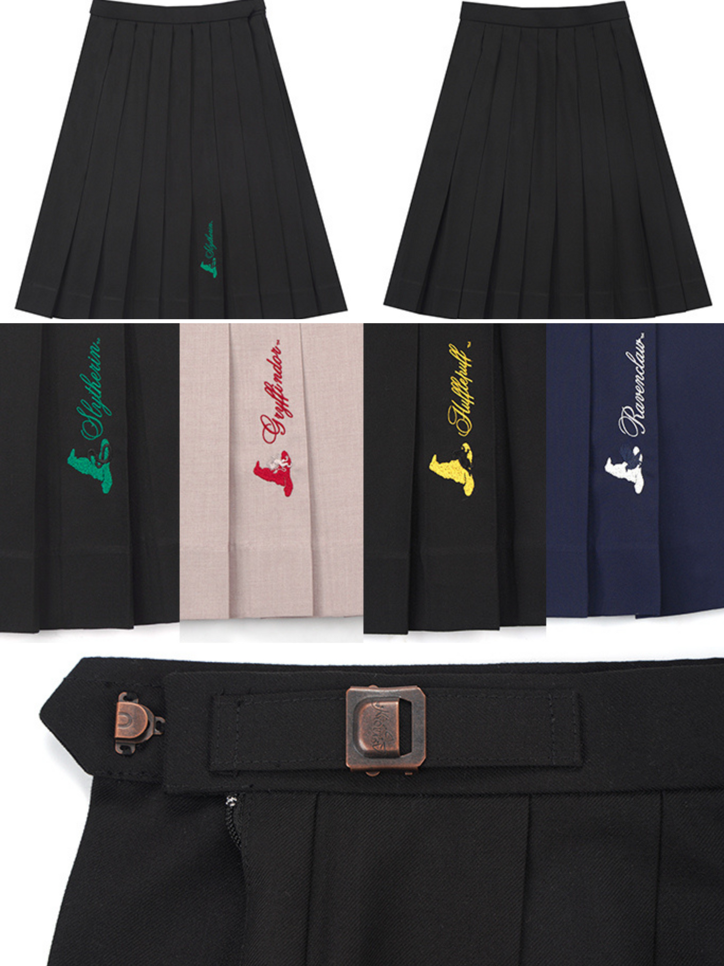 魔法学校の刺繍プリーツハーフスカート