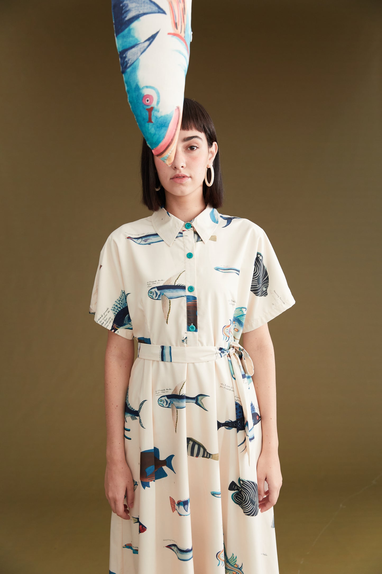 [Pre-order item: Shipped in late March] Fish picture book dress