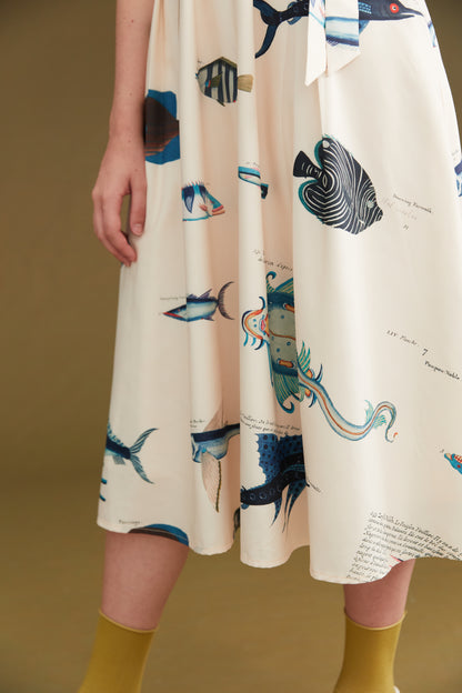 [Pre-order item: Shipped in late March] Fish picture book dress