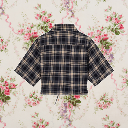 英吉利格子柄ショートシャツ