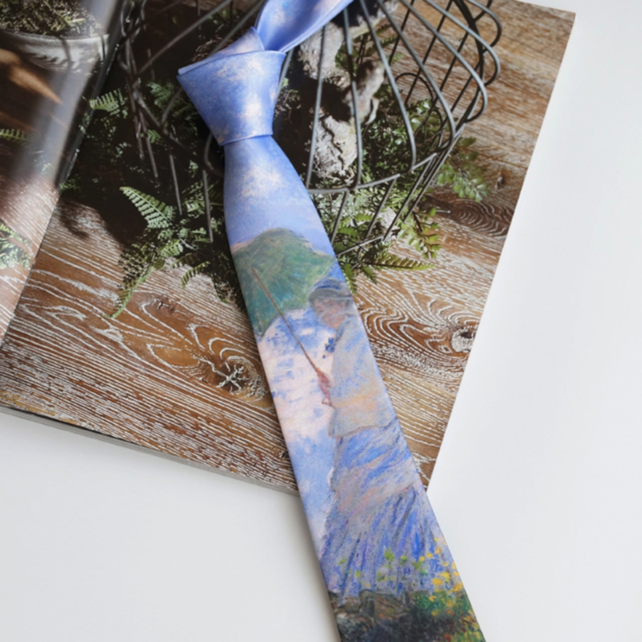 "Walking, Woman with Parasol" Tie 