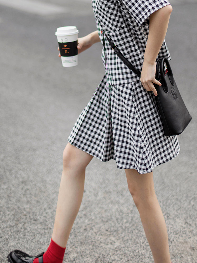 【일본 국내 발송, 1주일 이내에 신고】western girl literary plaid skirt
