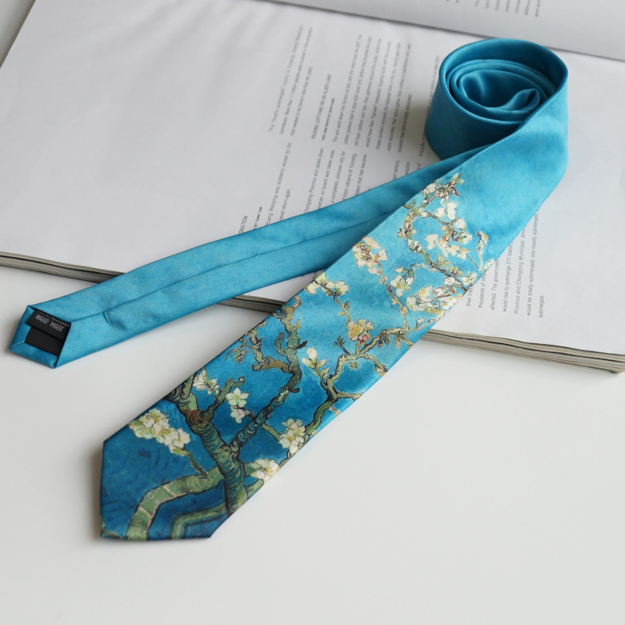 "Blooming Almond Tree Branch" Tie