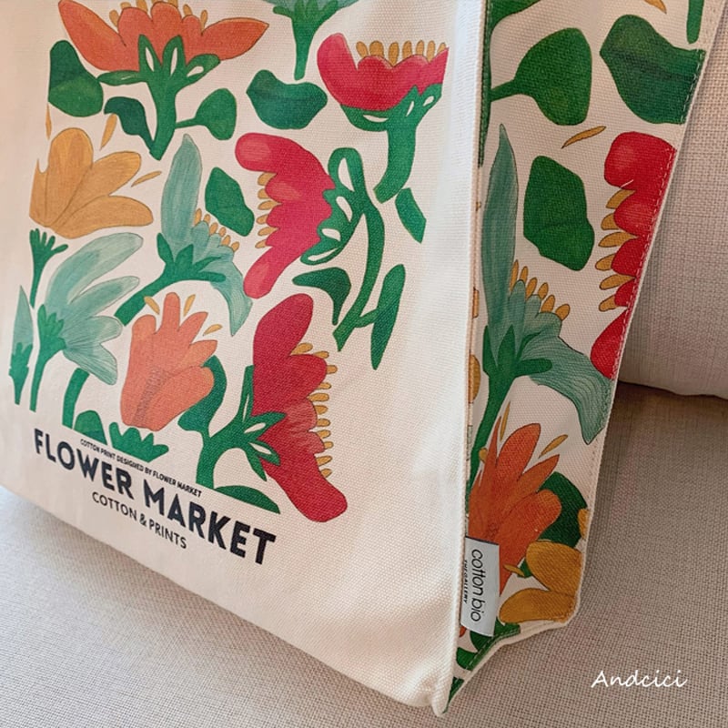 “FLOWER MARKET” tote bag 