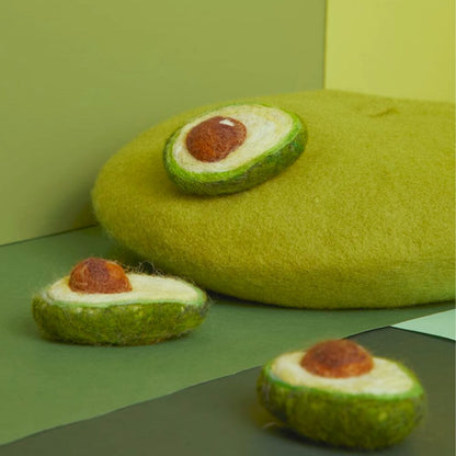 happy avocado green beret 