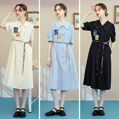 オーヴェルの教会の刺繍ワンピース